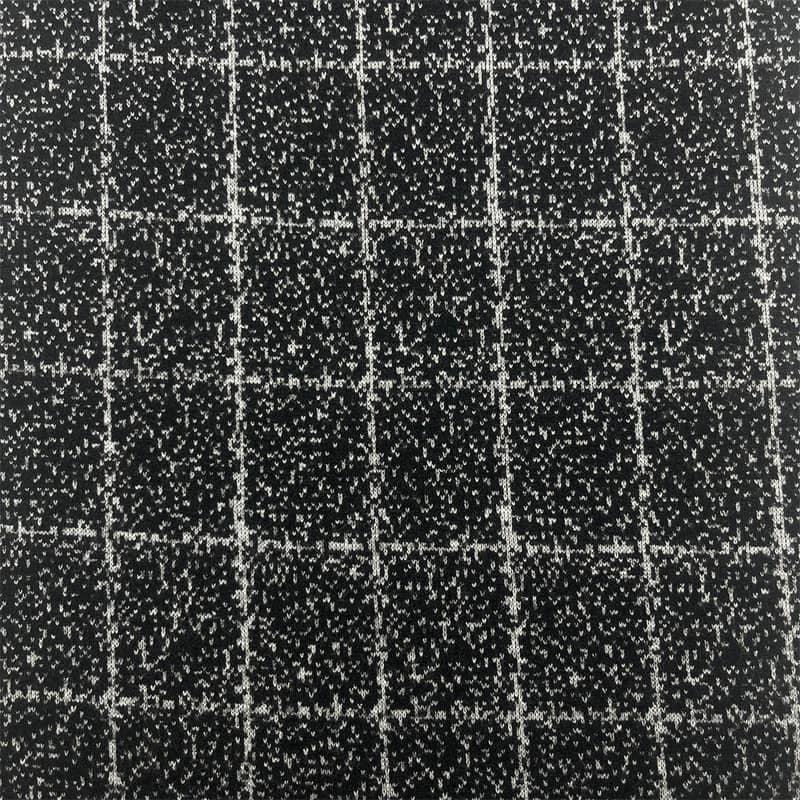 Plaid prikker mønster strikket uldstof til blazere 182808-1