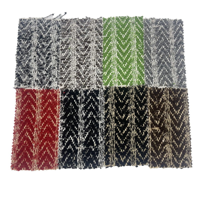 Børste Teddy Sildeben Stribet Uld Jacquard Tweed Stoffer 3467