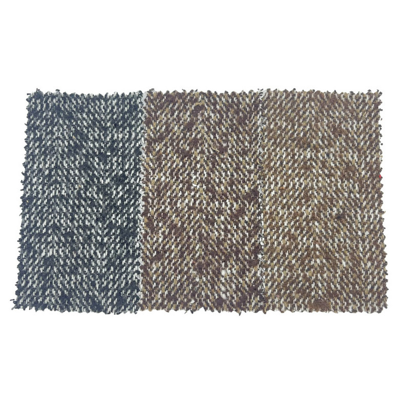 Børste sildeben tyk brun uld tweed stof til polstring 3787