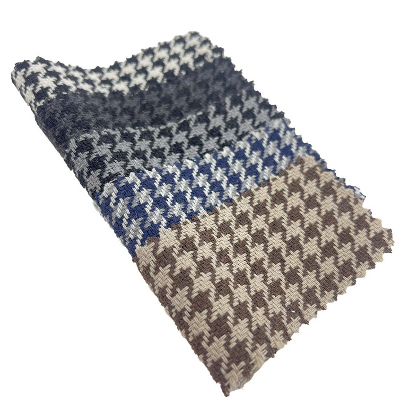 Mørkegrå Houndstooth uldvævet stof til hættetrøjer 3946