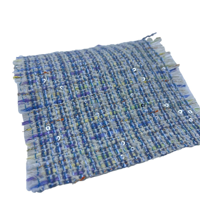 Uld Polyester Metallic Pailletter Tweed Stoffer Til Kvinder Kjole Frakker ZZH24018